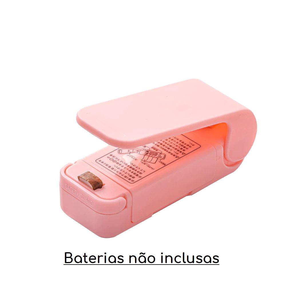 Mini Seladora para Embalagens Plásticas Portátil cozinha 020 lojadadryka Rosa 