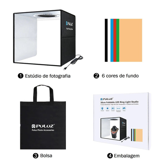 Mini Studio Fotográfico Light Box fotografia 001 Loja da Dryka 