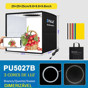 Mini Studio Fotográfico Light Box fotografia 001 Loja da Dryka 25cm Preto 
