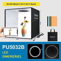 Mini Studio Fotográfico Light Box fotografia 001 Loja da Dryka 30cm Preto 