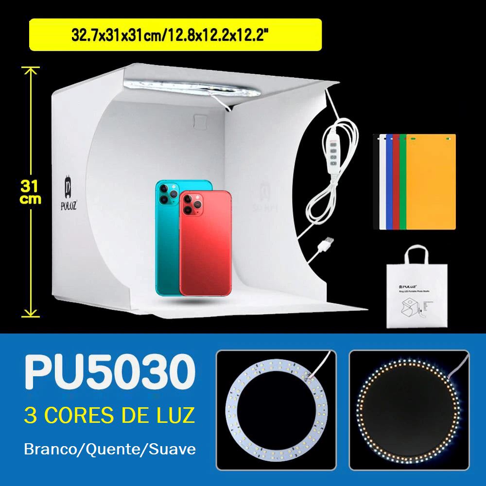 Mini Studio Fotográfico Light Box fotografia 001 Loja da Dryka 30cm PVC 