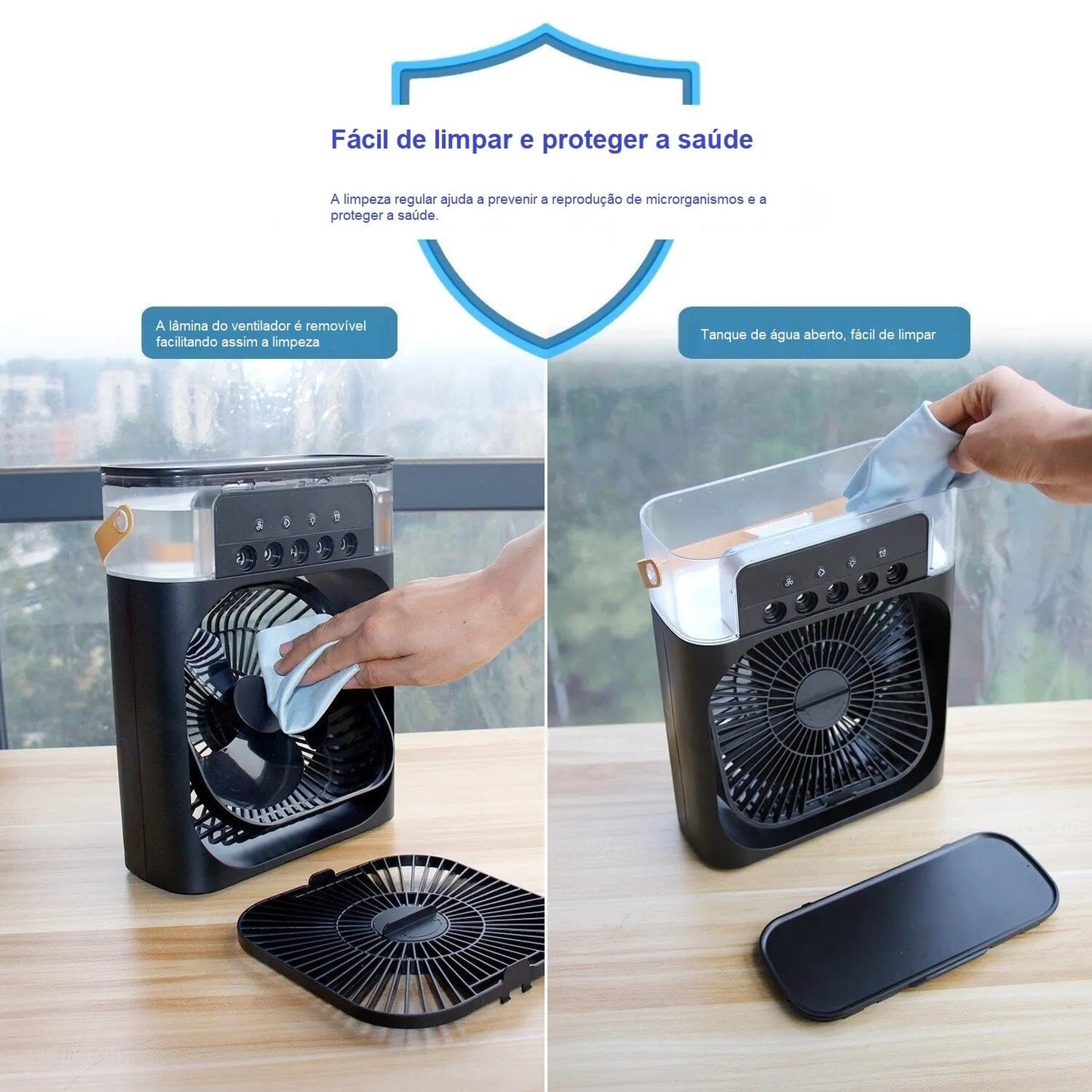 Mini Ventilador e Refrigerador de Ar Portátil Mini Ventilador Loja da Dryka 