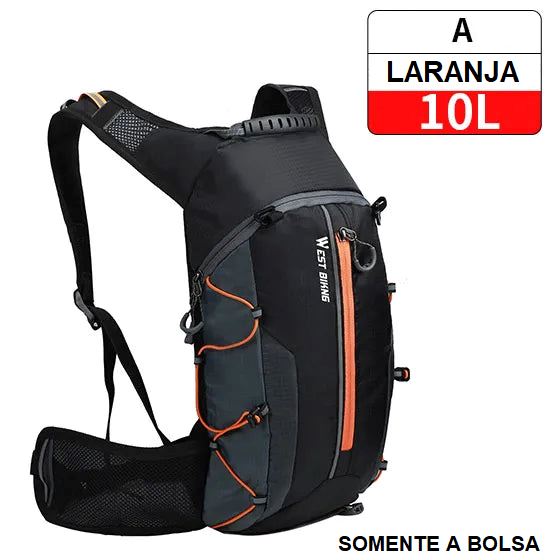 Mochila de Hidratação - Slim Water Mochila 007 Loja da Dryka A- 10L Laranja 