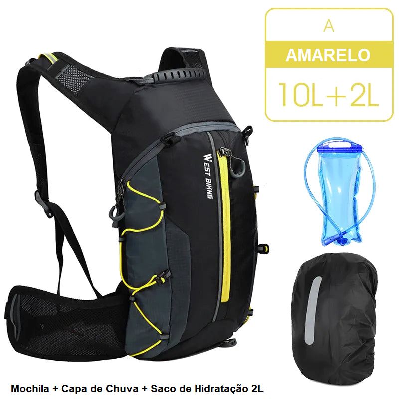 Mochila de Hidratação - Slim Water Mochila 007 Loja da Dryka A - Amarelo Kit 
