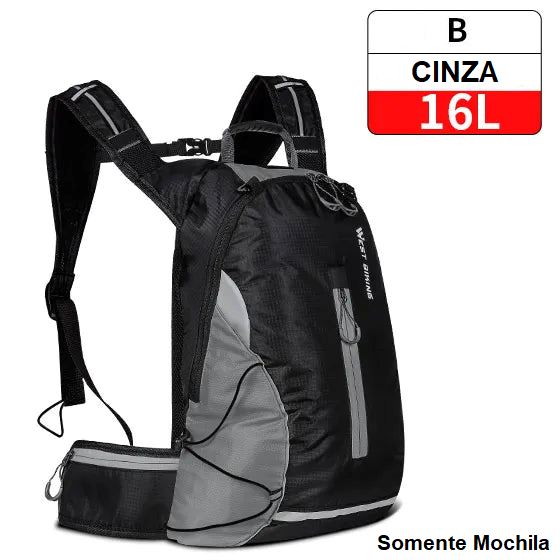 Mochila de Hidratação - Slim Water Mochila 007 Loja da Dryka B - 16L Cinza 