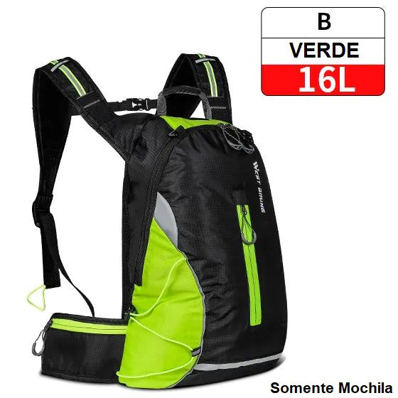 Mochila de Hidratação - Slim Water Mochila 007 Loja da Dryka B - 16L Verde 