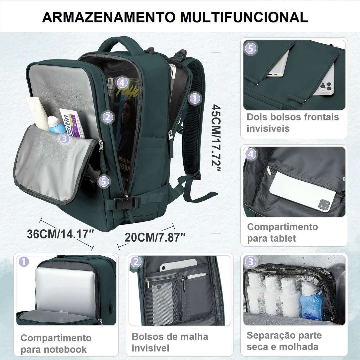 Mochila de Viagem Slim Bag mochila 006 Loja da Dryka 