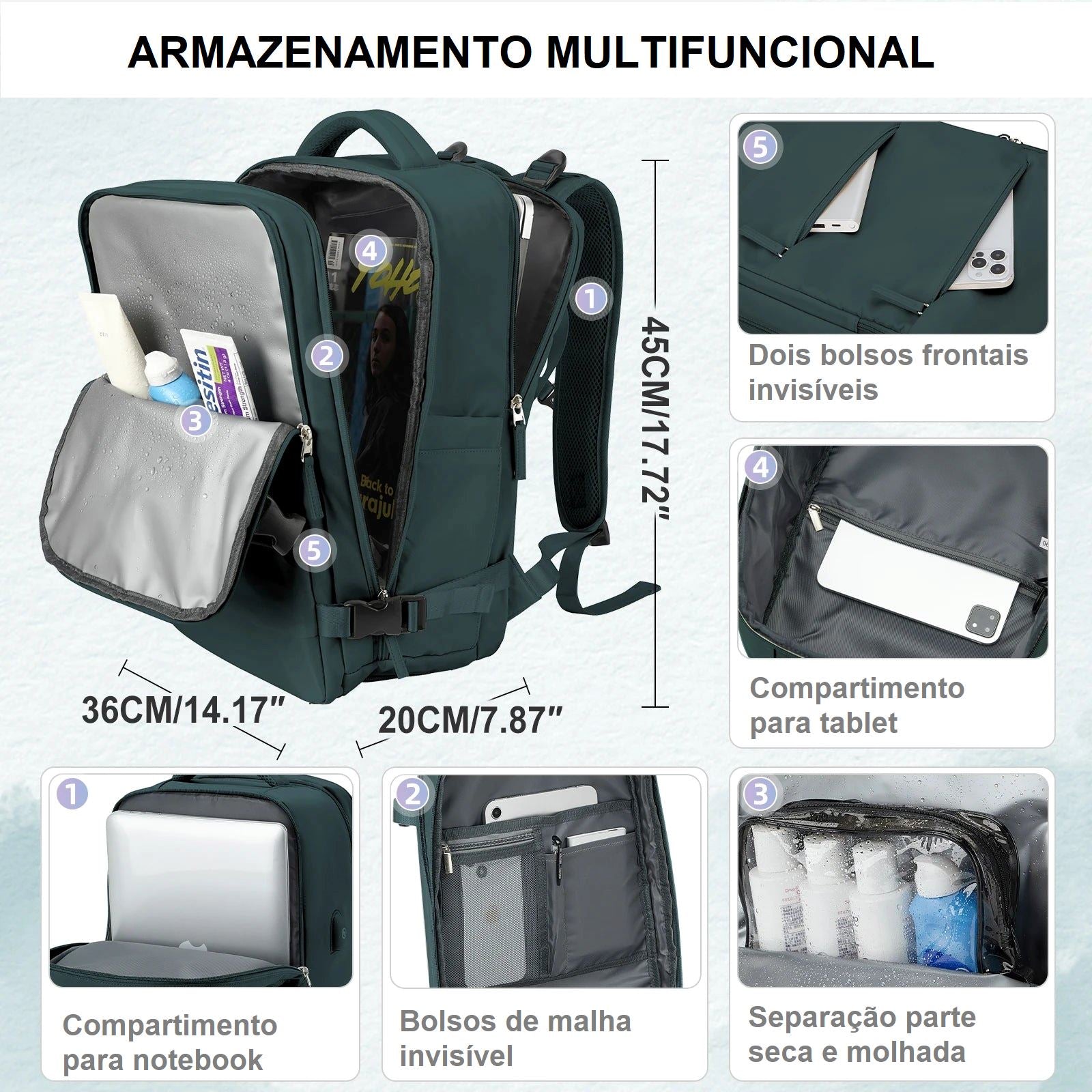 Mochila de Viagem Slim Bag mochila 006 Loja da Dryka 