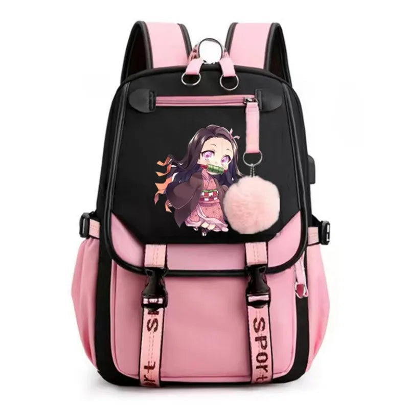 Mochila Escolar Anime - Kamado Nezuko Slayer Loja da Dryka 