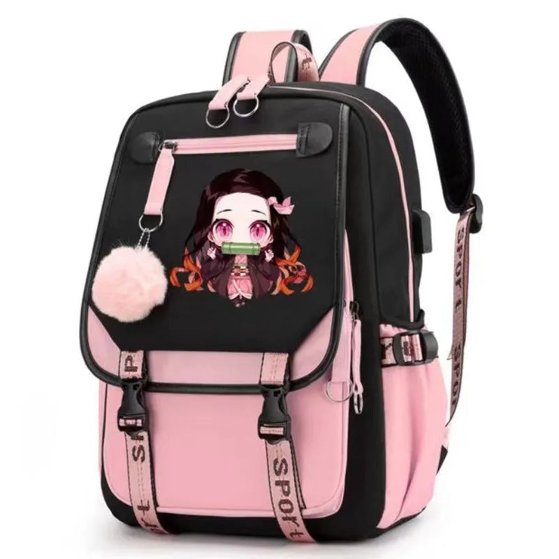 Mochila Escolar Anime - Kamado Nezuko Slayer Loja da Dryka 