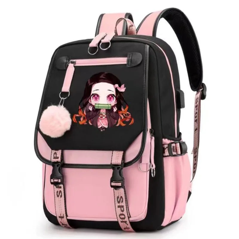 Mochila Escolar Anime - Kamado Nezuko Slayer Loja da Dryka Modelo 2 