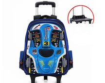 Mochila Escolar Infantil 3D - Fórmula 1 Loja da Dryka 2 Rodas Azul 