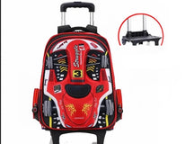 Mochila Escolar Infantil 3D - Fórmula 1 Loja da Dryka 2 Rodas Vermelha 