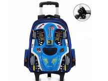 Mochila Escolar Infantil 3D - Fórmula 1 Loja da Dryka 6 Rodas Azul 