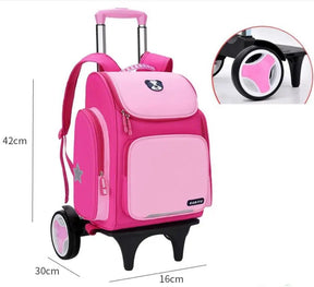 Mochila Escolar Infantil com Rodinhas - Dog School mochila dog school Loja da Dryka 2 rodas grandes 4 