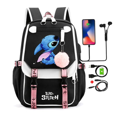 Mochila Escolar Infantil - Lilo Stitch Loja da Dryka 0241629 