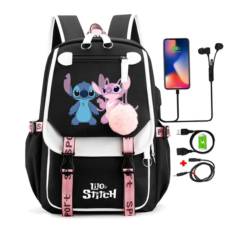 Mochila Escolar Infantil - Lilo Stitch Loja da Dryka 0241631 
