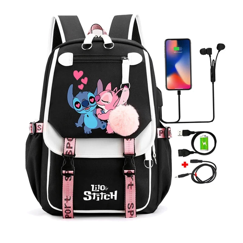 Mochila Escolar Infantil - Lilo Stitch Loja da Dryka 0241632 