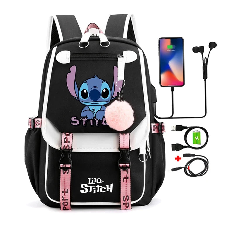 Mochila Escolar Infantil - Lilo Stitch Loja da Dryka 0241635 