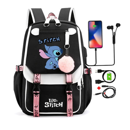 Mochila Escolar Infantil - Lilo Stitch Loja da Dryka 0241636 