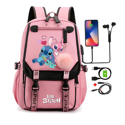 Mochila Escolar Infantil - Lilo Stitch Loja da Dryka 0251630 