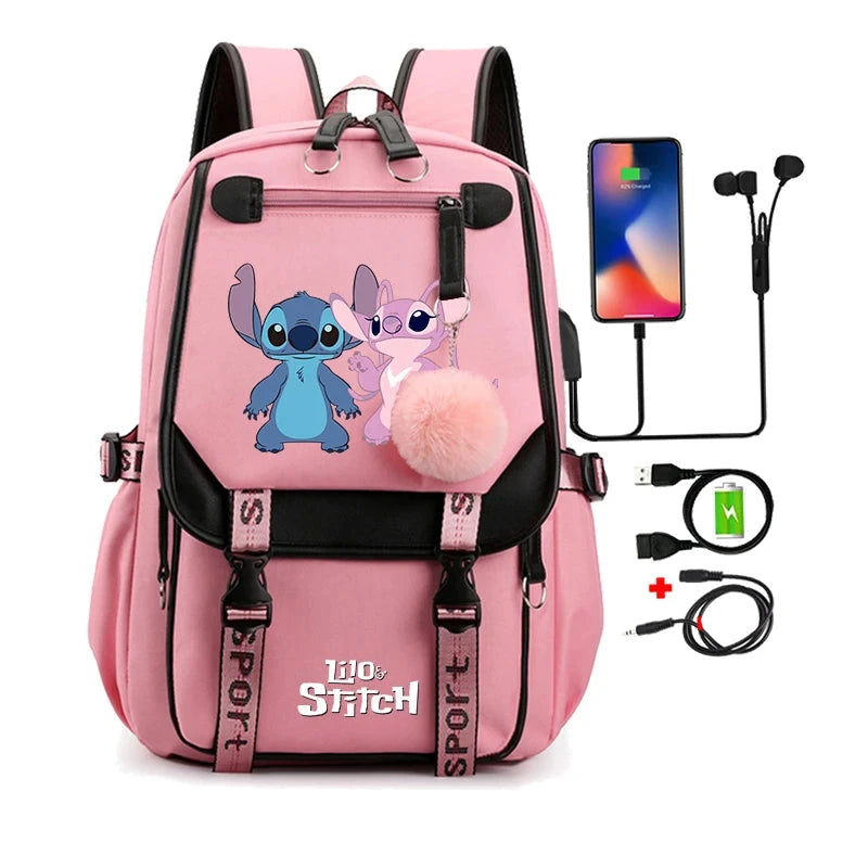 Mochila Escolar Infantil - Lilo Stitch Loja da Dryka 0251631 