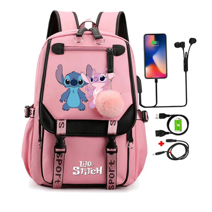 Mochila Escolar Infantil - Lilo Stitch Loja da Dryka 0251631 