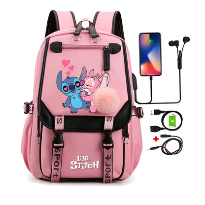 Mochila Escolar Infantil - Lilo Stitch Loja da Dryka 0251632 