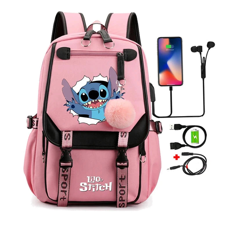 Mochila Escolar Infantil - Lilo Stitch Loja da Dryka 0251633 