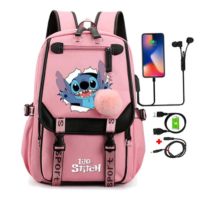 Mochila Escolar Infantil - Lilo Stitch Loja da Dryka 0251633 
