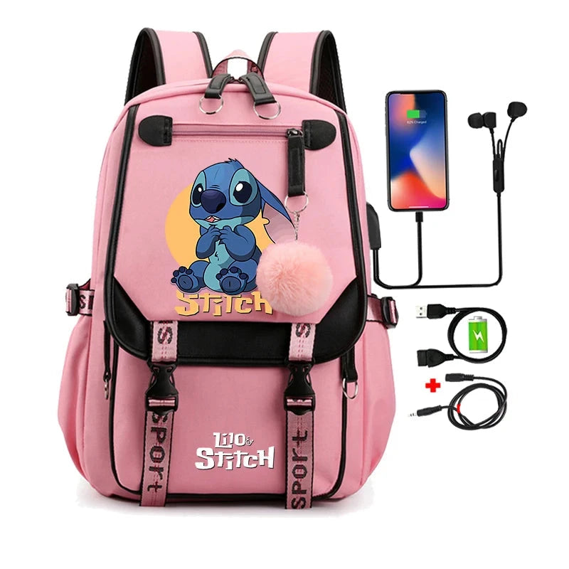 Mochila Escolar Infantil - Lilo Stitch Loja da Dryka 0251634 
