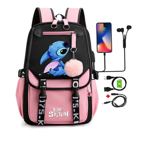 Mochila Escolar Infantil - Lilo Stitch Loja da Dryka 0261629 