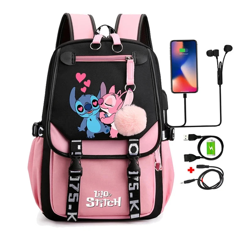 Mochila Escolar Infantil - Lilo Stitch Loja da Dryka 0261632 