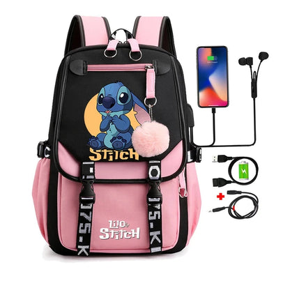 Mochila Escolar Infantil - Lilo Stitch Loja da Dryka 0261634 