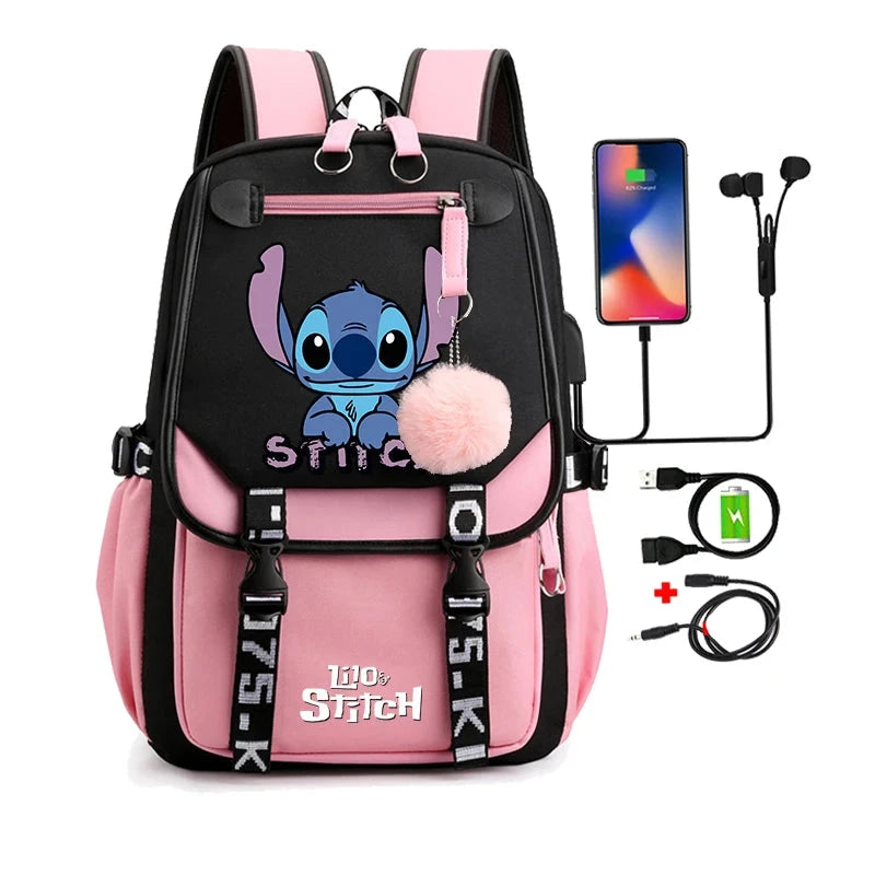 Mochila Escolar Infantil - Lilo Stitch Loja da Dryka 0261635 