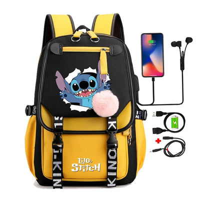 Mochila Escolar Infantil - Lilo Stitch Loja da Dryka 0271633 