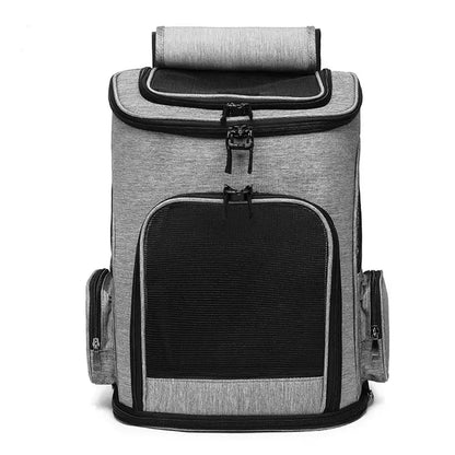 Mochila Pet Para Transporte Ventilada - Bag Pet Loja da Dryka Cinza 