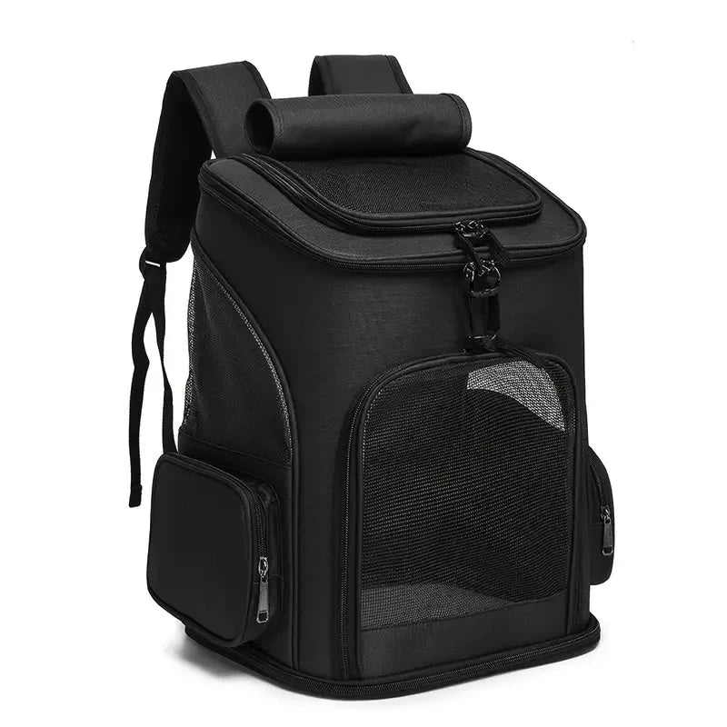 Mochila Pet Para Transporte Ventilada - Bag Pet Loja da Dryka Preto 