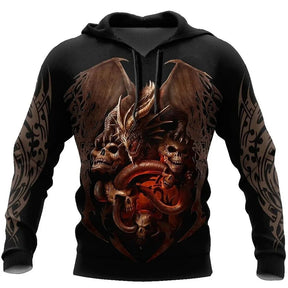 Moleton 3D com Capuz - Caveira Vintage acessorio masculino 012 - moleton caveira vintage Loja da Dryka Skulls-003 XXP 