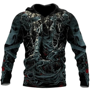 Moleton 3D com Capuz - Caveira Vintage acessorio masculino 012 - moleton caveira vintage Loja da Dryka Skulls-004 XXP 