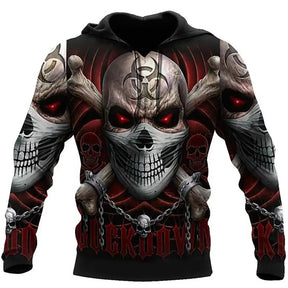 Moleton 3D com Capuz - Caveira Vintage acessorio masculino 012 - moleton caveira vintage Loja da Dryka Skulls-005 XXP 