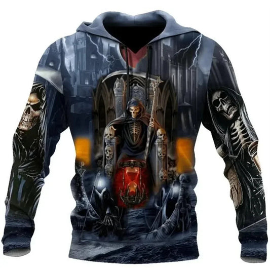 Moleton 3D com Capuz - Caveira Vintage acessorio masculino 012 - moleton caveira vintage Loja da Dryka Skulls-014 XXP 