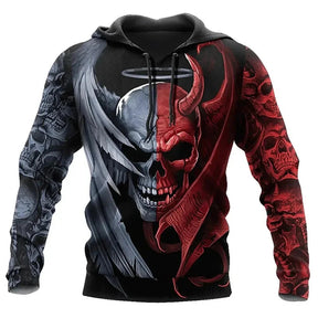 Moleton 3D com Capuz - Caveira Vintage acessorio masculino 012 - moleton caveira vintage Loja da Dryka Skulls-015 XXP 