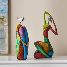 Nordic Style Creative Abstract Home Decoration Figure Sculpture Living Room Modern Art Figurine Desk Decoration Christmas Gifts Loja da Dryka 