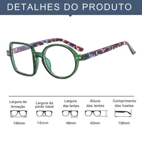 Óculos de Grau Assimétrico Vintage Unissex - SQRD oculos de grau SQRD Loja da Dryka 