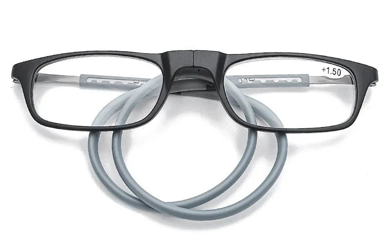 Óculos de Grau Feminino Dobrável - Click Magnetic oculos - click magnetic Loja da Dryka Preto / Cinza +125 