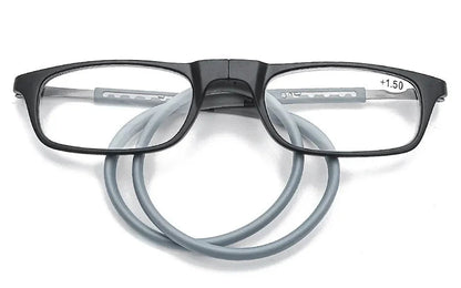Óculos de Grau Feminino Dobrável - Click Magnetic oculos - click magnetic Loja da Dryka Preto / Cinza +125 