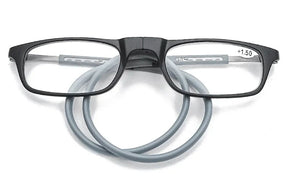 Óculos de Grau Feminino Dobrável - Click Magnetic oculos - click magnetic Loja da Dryka Preto / Cinza +125 