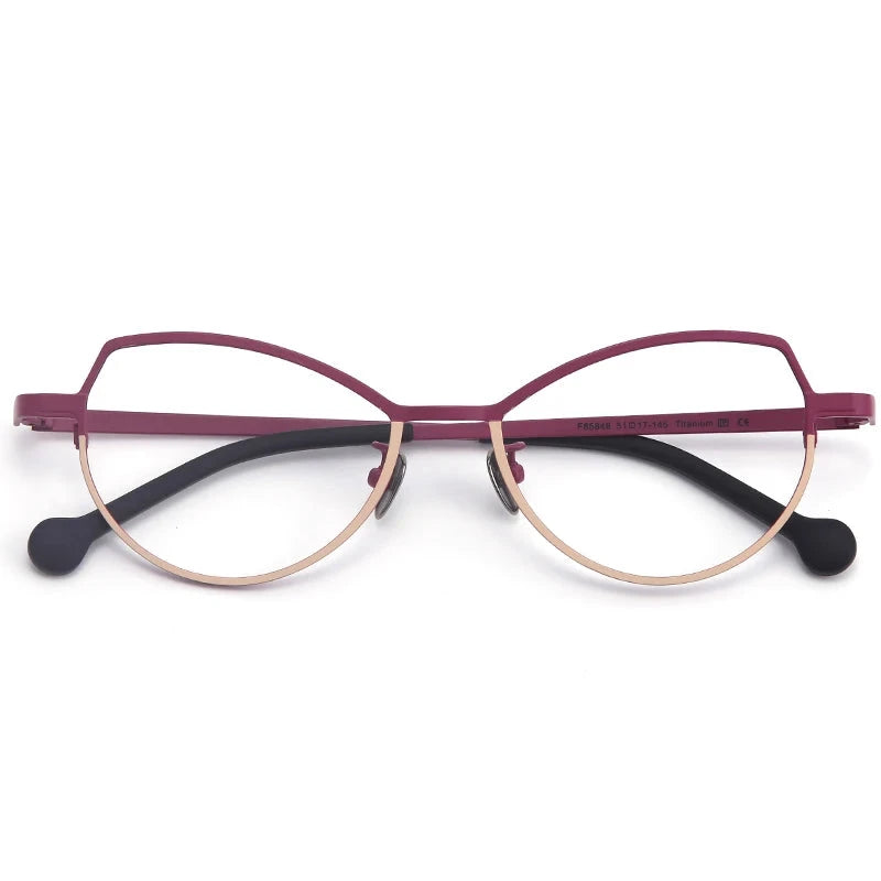 Óculos de Grau Feminino Titânio - Cat MUZZ Óculos de Grau Feminino Titânio - Cat MUZZ Loja da Dryka C1 