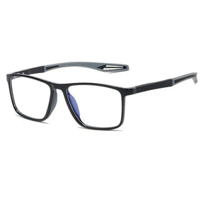 Óculos de Leitura com Proteção Anti Luz Azul - TR90 oculos de grau 004 Loja da Dryka Cinza +100 